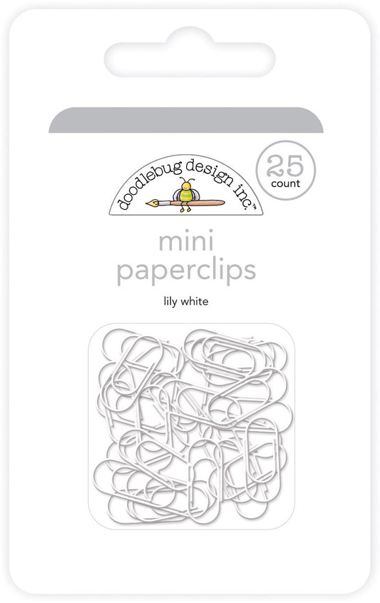 Doodlebug Design - Mini Paperclips - Lily White