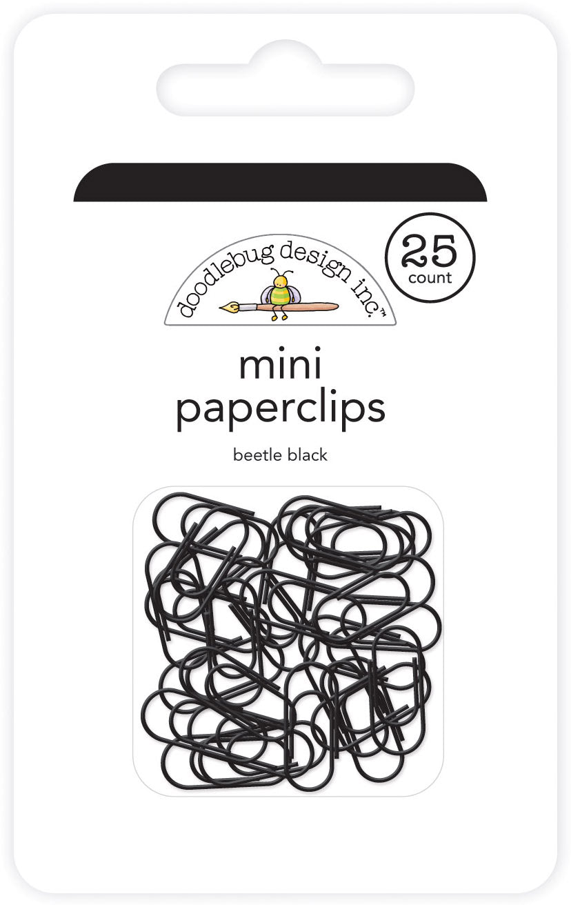 Doodlebug Design - Mini Paperclips - Beetle Black