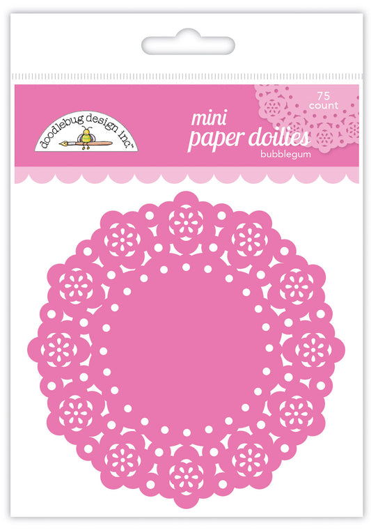 Doodlebug Design - Paper Doilies - Mini - Bubblegum