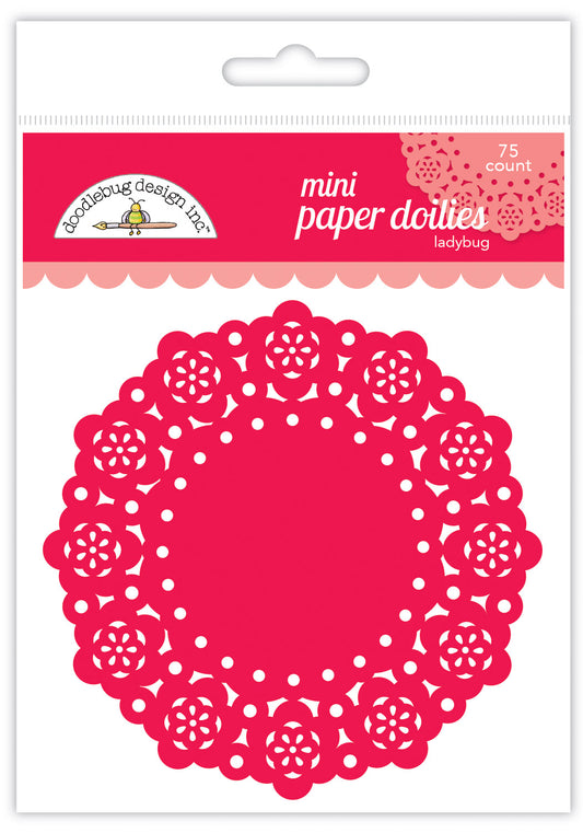 Doodlebug Design - Paper Doilies - Mini - Ladybug