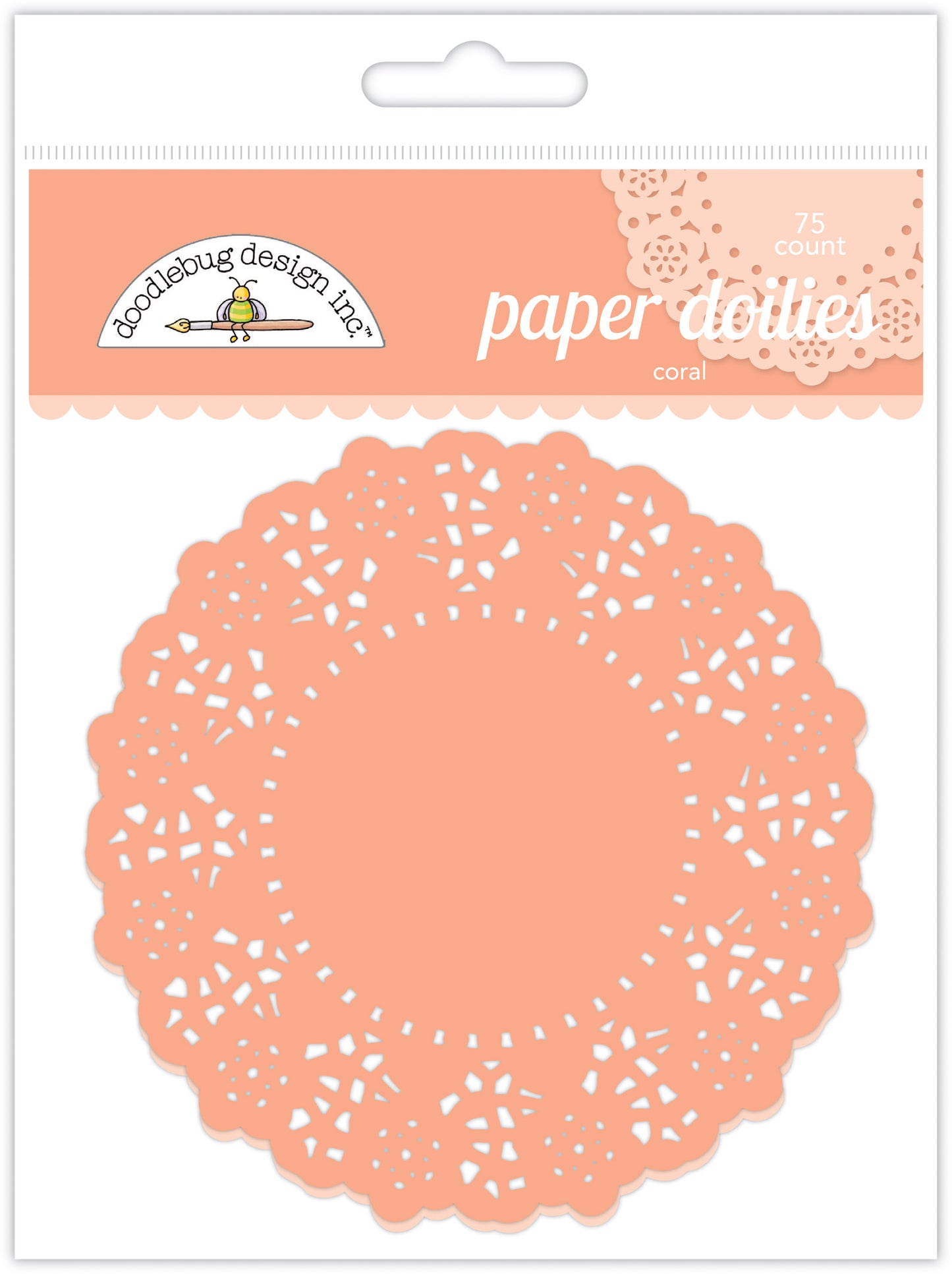Doodlebug Design - Paper Doilies - Coral