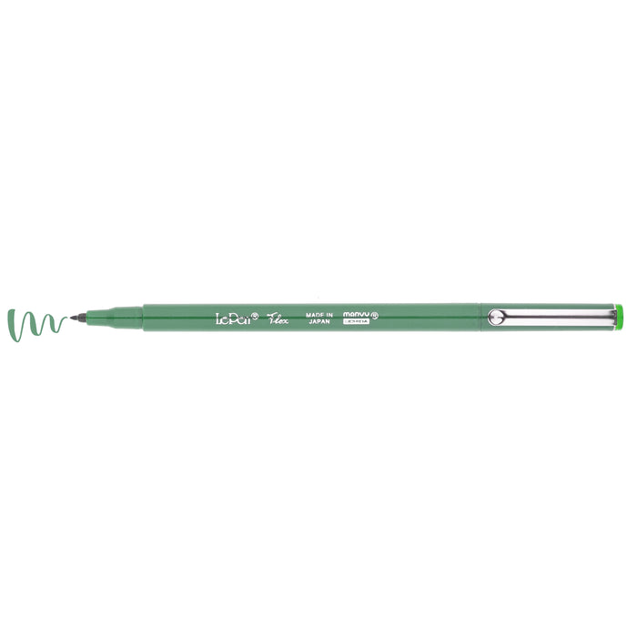 Marvy Le Pen Flex - Marker Pen - Brush Tip - Jade Green