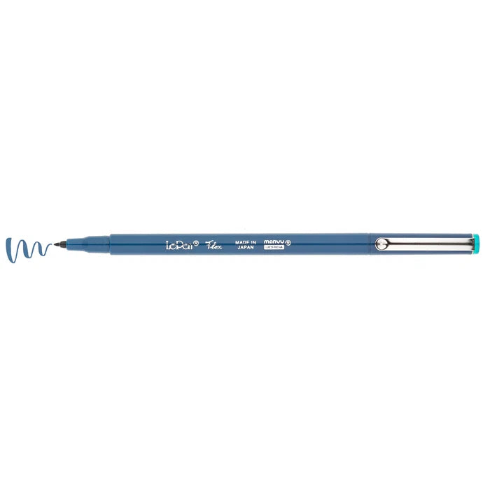 Marvy Le Pen Flex - Marker Pen - Brush Tip - Steel Blue