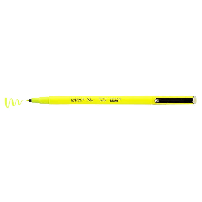 Marvy Le Pen Flex - Marker Pen - Brush Tip - Fluorescent Yellow