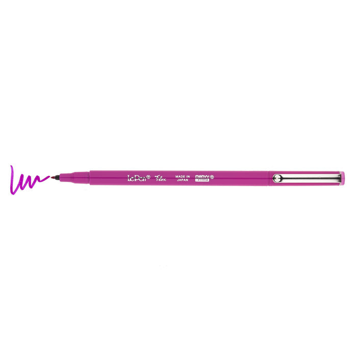 Marvy Le Pen Flex - Marker Pen - Brush Tip - Magenta