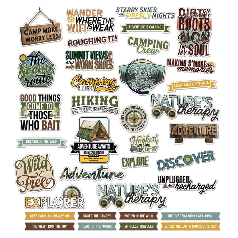 49 and Market - Campfire Memories Collection - Chipboard Sentiments