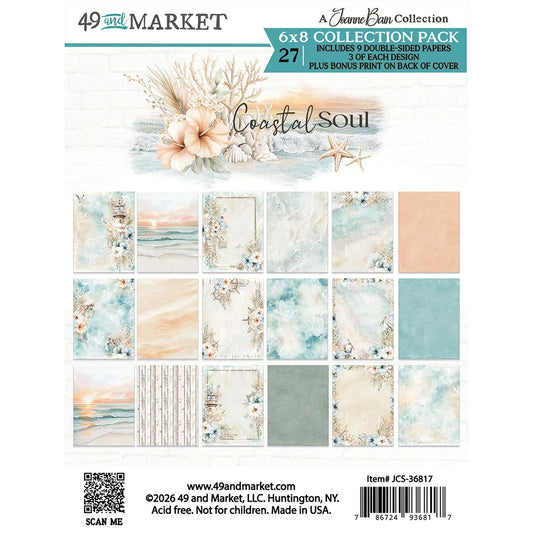 49 and Market 6" x 8" Collection pack with coastal-themed design on a white background