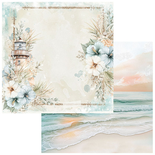 49 and Market - Coastal Soul Collection - 12 x 12 Double Sided Paper - Coastal Bliss
