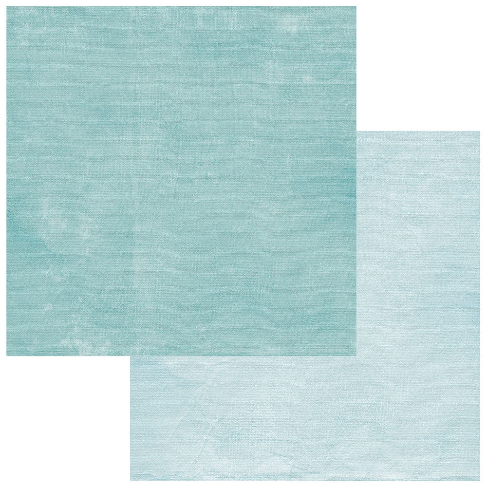 Two overlapping square swatches of textured fabric or paper in a pale aqua/mint color on a white background.
