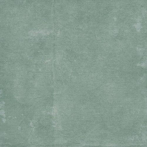 A close-up of a textured sage green fabric or wallpaper surface with a subtle mottled, linen-like weave pattern.