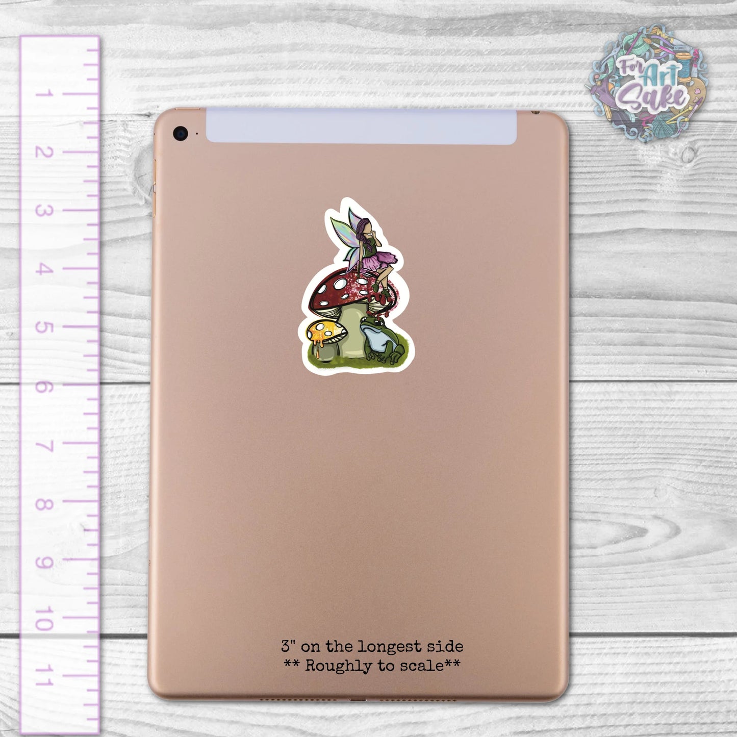 For Art Sake Stickers -  3" Sticker -CYO - The Fairy And The Frog