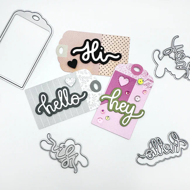 Emily Moore Designs - Word Dies - Hi, Hey, Hello Short & Sweet
