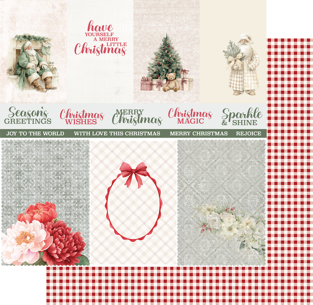 Uniquely Creative - Christmas Keepsakes Collection - 12 x 12 Double Sided Paper - Festive Memories