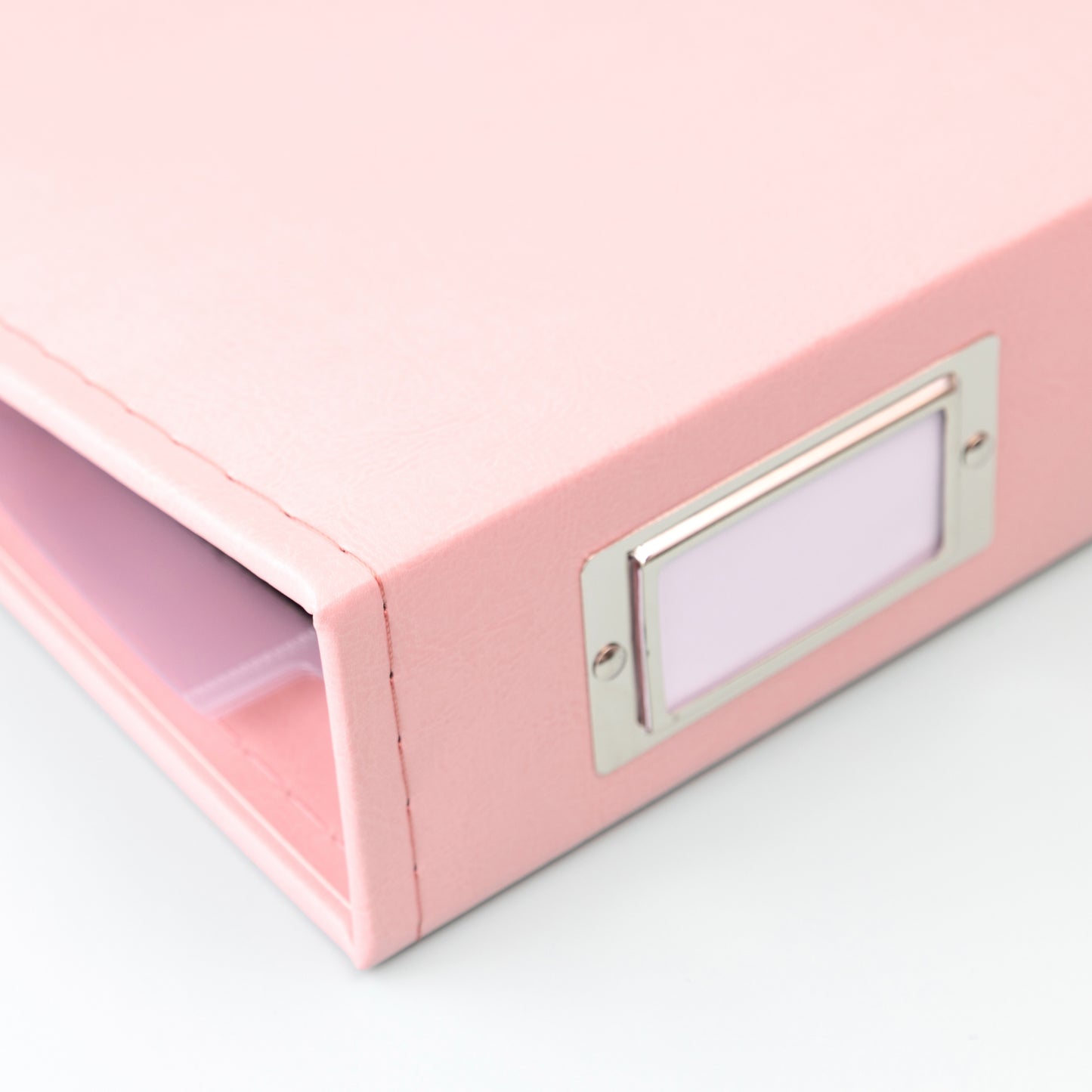 We R Memory Keepers -  12"X12" Classic Leather D-Ring Album - Pretty Pink