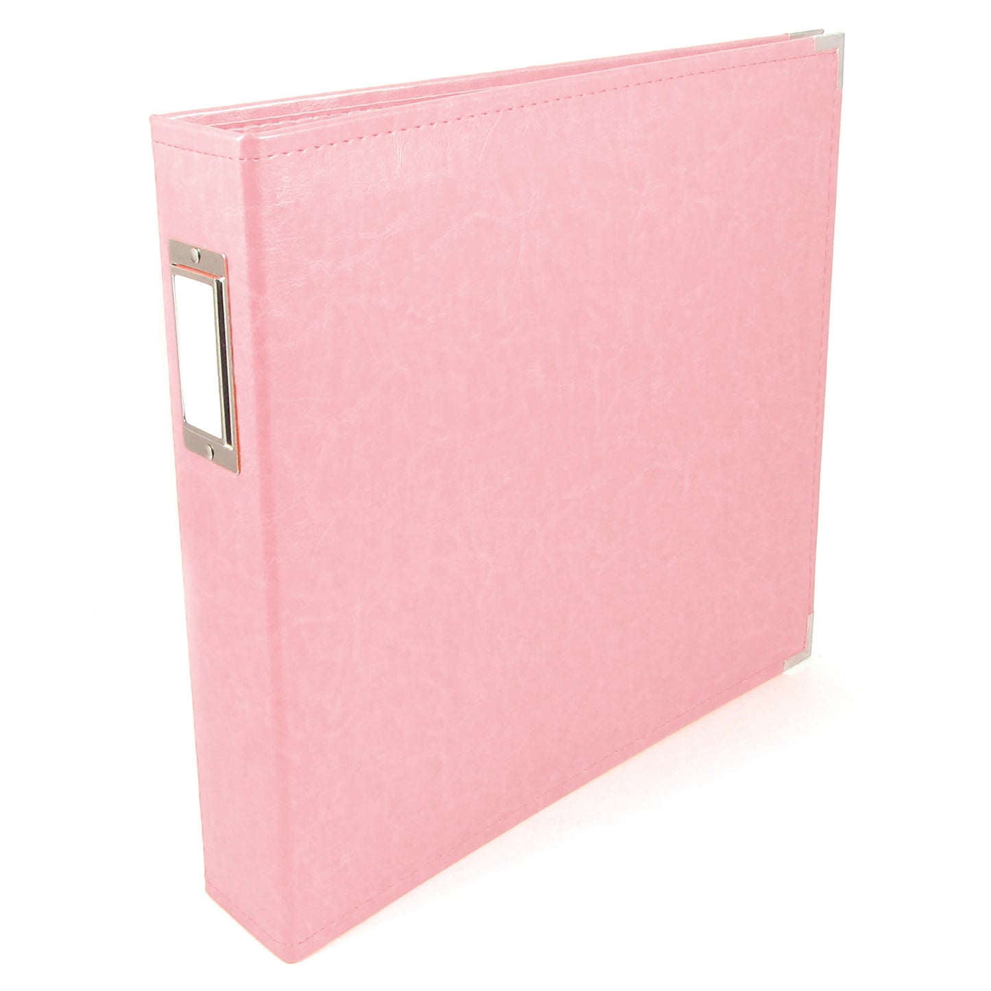 We R Memory Keepers -  12"X12" Classic Leather D-Ring Album - Pretty Pink