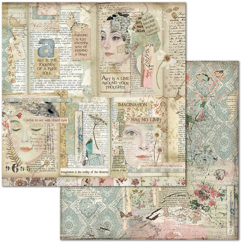 Stamperia - Imagine Collection - 8 x 8  Paper Pad