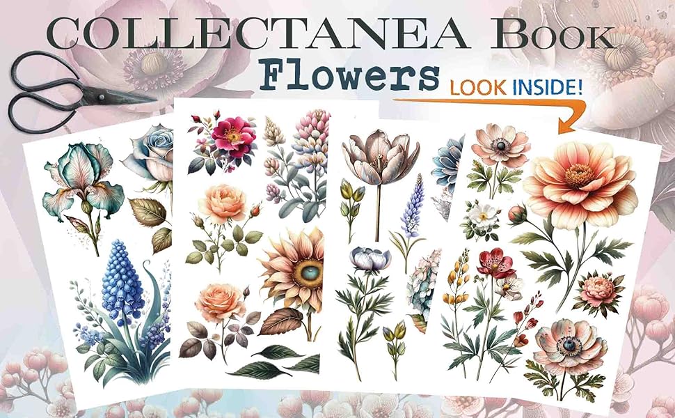 Maremi's Collectanea - Collage Ephemera For Art Journaling - Flowers vol 1