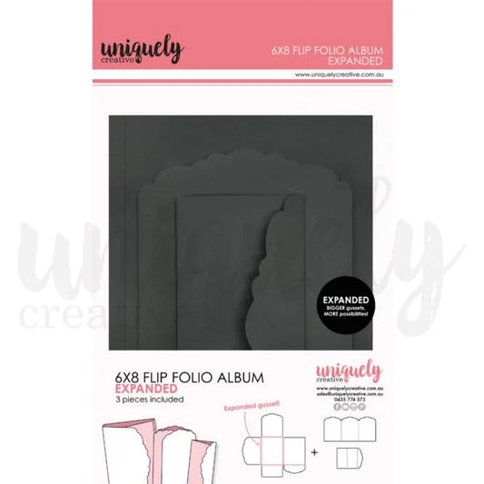 Uniquely Creative - 6"x8" Flip Folio Album - Black