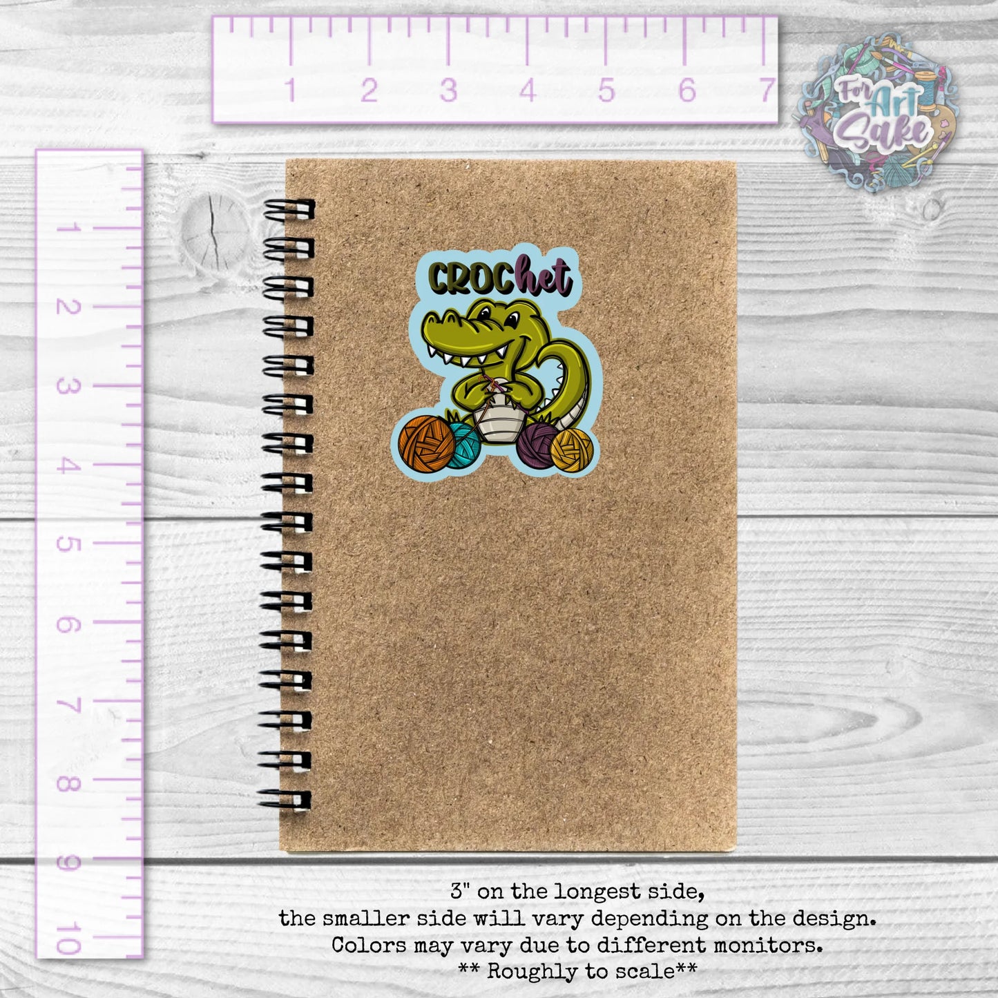 For Art Sake Stickers -  3" Sticker - CROChet