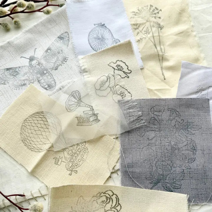 A House Of Books - Dyed And Stamped Fabrics For Mixed Media Art