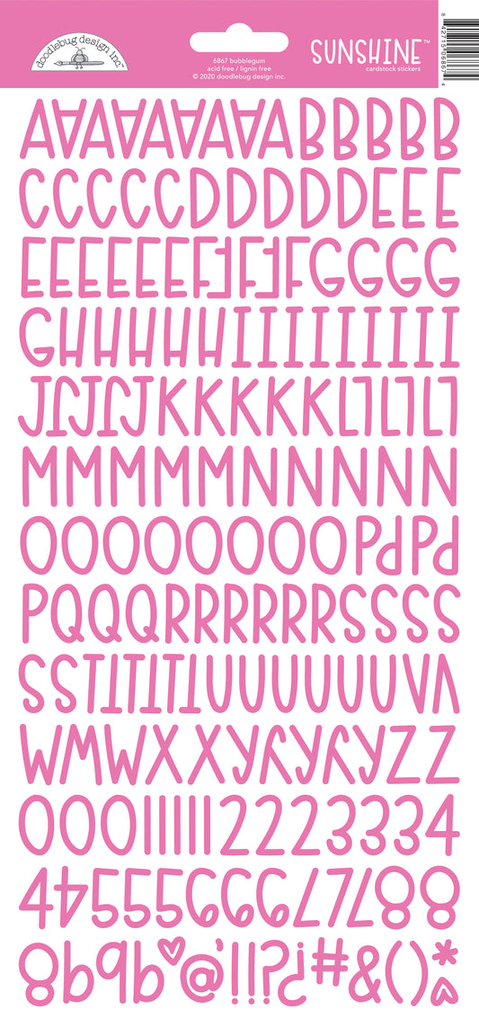 Doodlebug Design - Sunshine Cardstock Stickers - Bubblegum