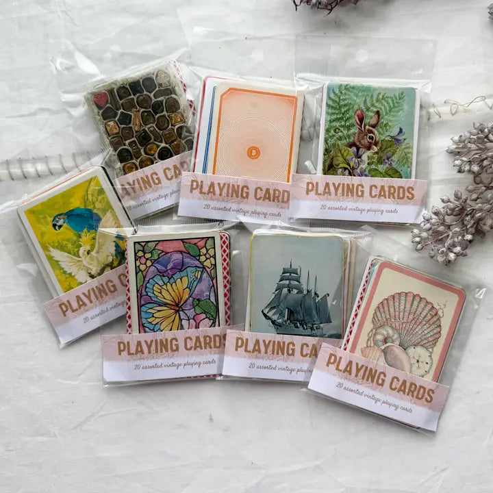 A House Of Books - Vintage Playing Card Pack For Mixed Media Art