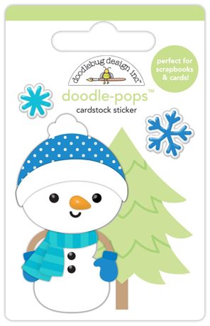 Doodlebug Doodle-Pops - 3D Stickers - Snow Fun