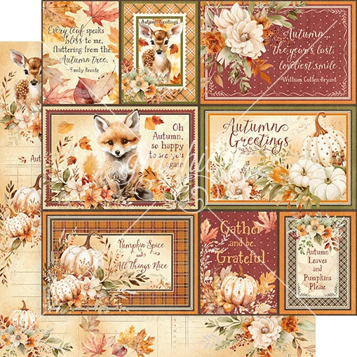 Graphic 45 Autumn Greetings - Gather and be Grateful 12x12 double-sided paper