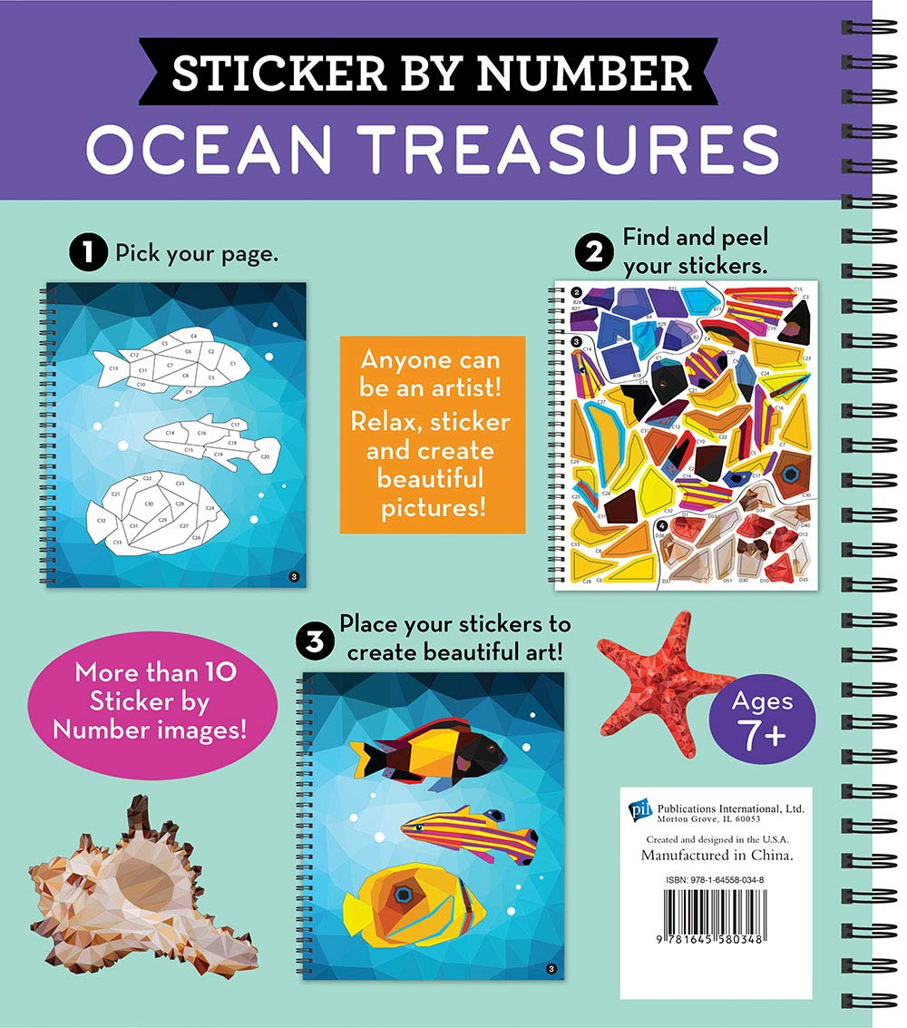 Brain Games - Sticker by Number - Ocean Treasures
