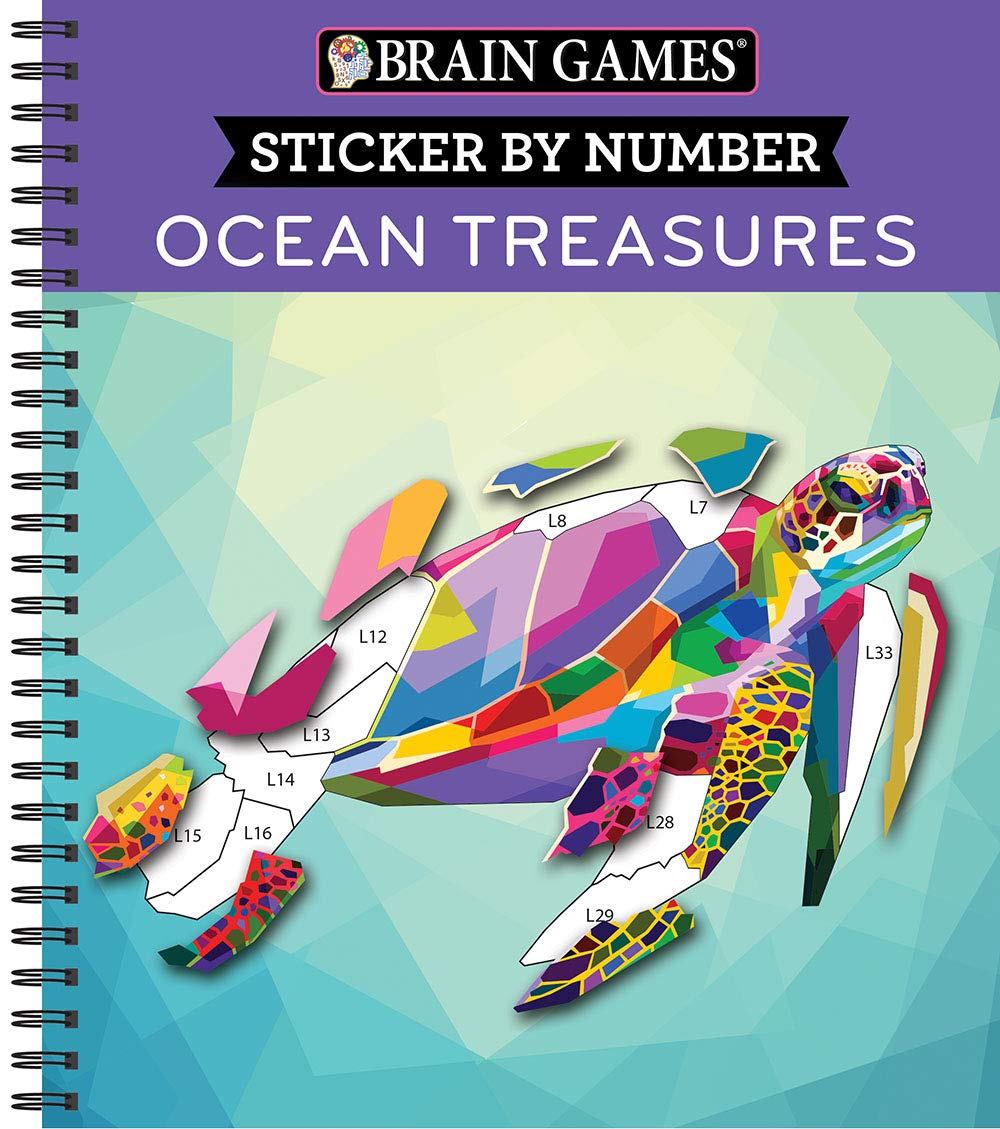 Brain Games - Sticker by Number - Ocean Treasures