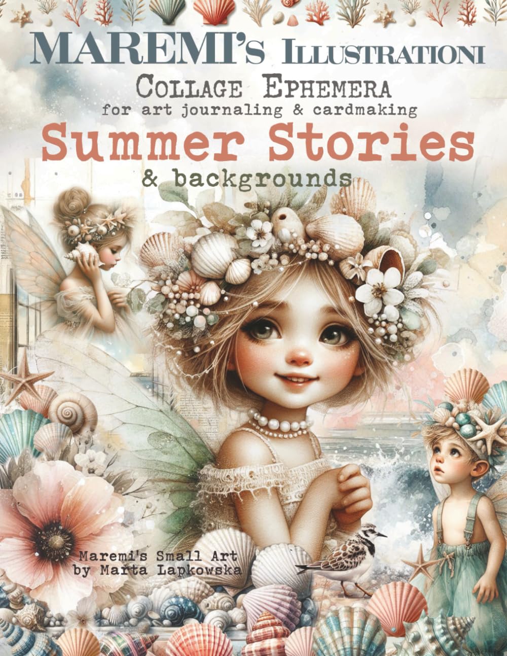 Maremi's Illustrationi - Collage Ephemera For Art Journaling & Cardmaking - Summer Stories & Backgrounds