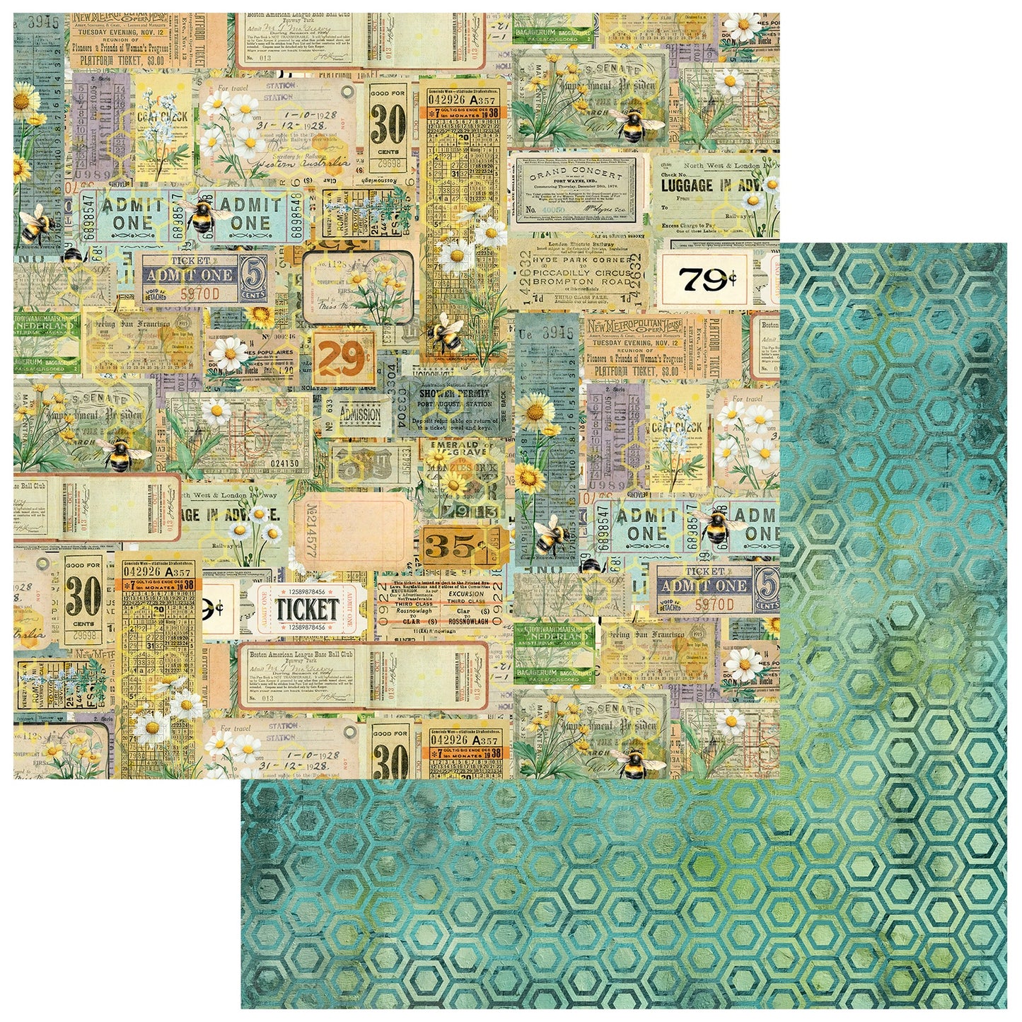 49 and Market - Botanical Buzz Collection - 12 x 12 Double-Sided Paper - Vibrant