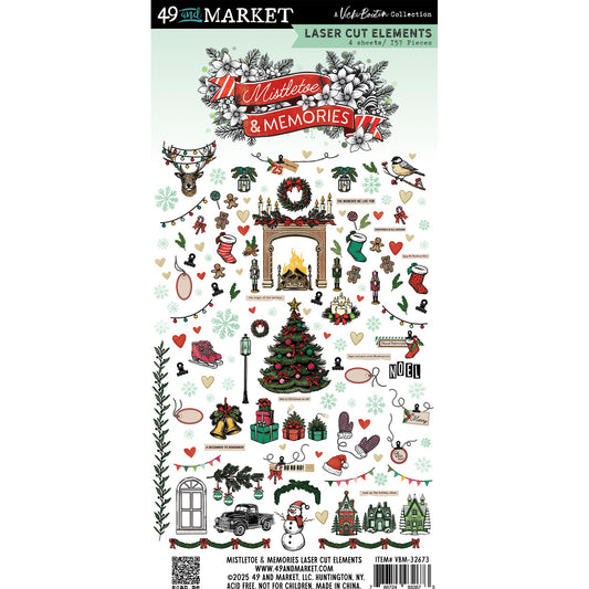 49 and Market - Mistletoe and Memories Collection - Laser Cut Elements