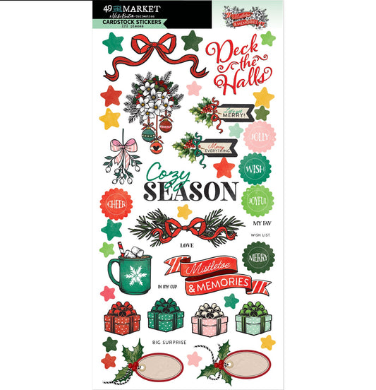 49 and Market - Mistletoe and Memories Collection - Cardstock Stickers