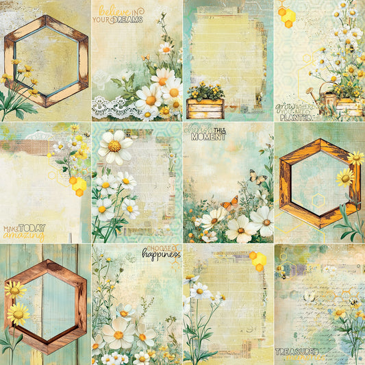 49 and Market - Botanical Buzz Collection - 12 x 12 Double-Sided Paper - Blooming
