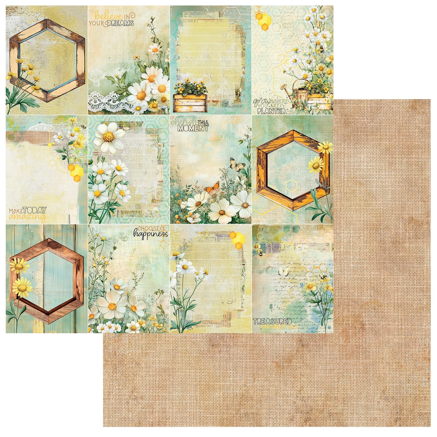 49 and Market - Botanical Buzz Collection - 12 x 12 Double-Sided Paper - Blooming