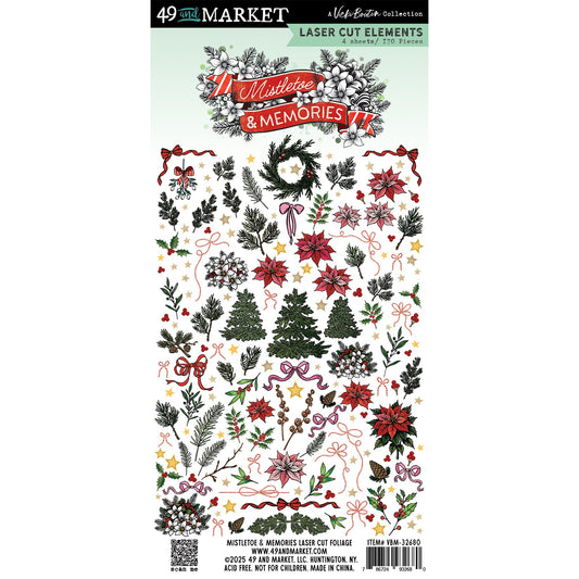 49 and Market - Mistletoe and Memories Collection - Laser Cut Foliage