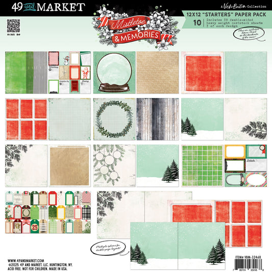 49 and Market - Mistletoe and Memories Collection - 12 x 12 Starters Collection Pack