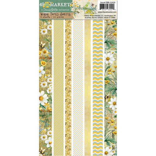 49 and Market - Botanical Buzz Collection - Washi Tape Sheets