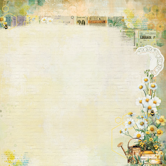 49 and Market - Botanical Buzz Collection - 12 x 12 Double-Sided Paper - Lush