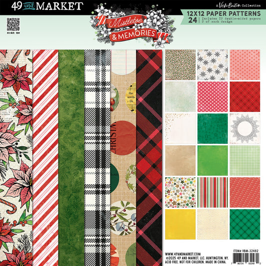 49 and Market - Mistletoe and Memories Collection - 12 x 12  Paper Pack