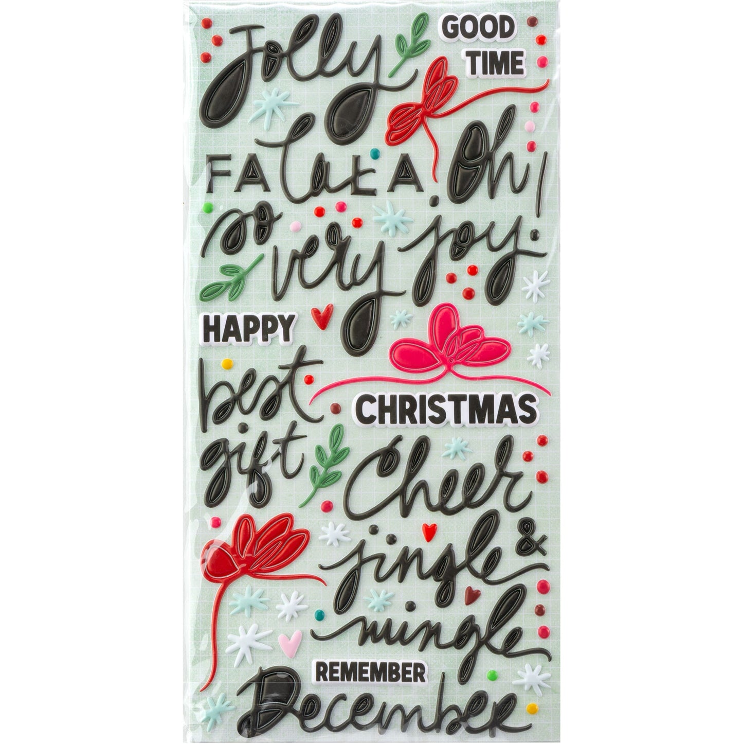 49 and Market - Mistletoe and Memories Collection - Puffy Stickers