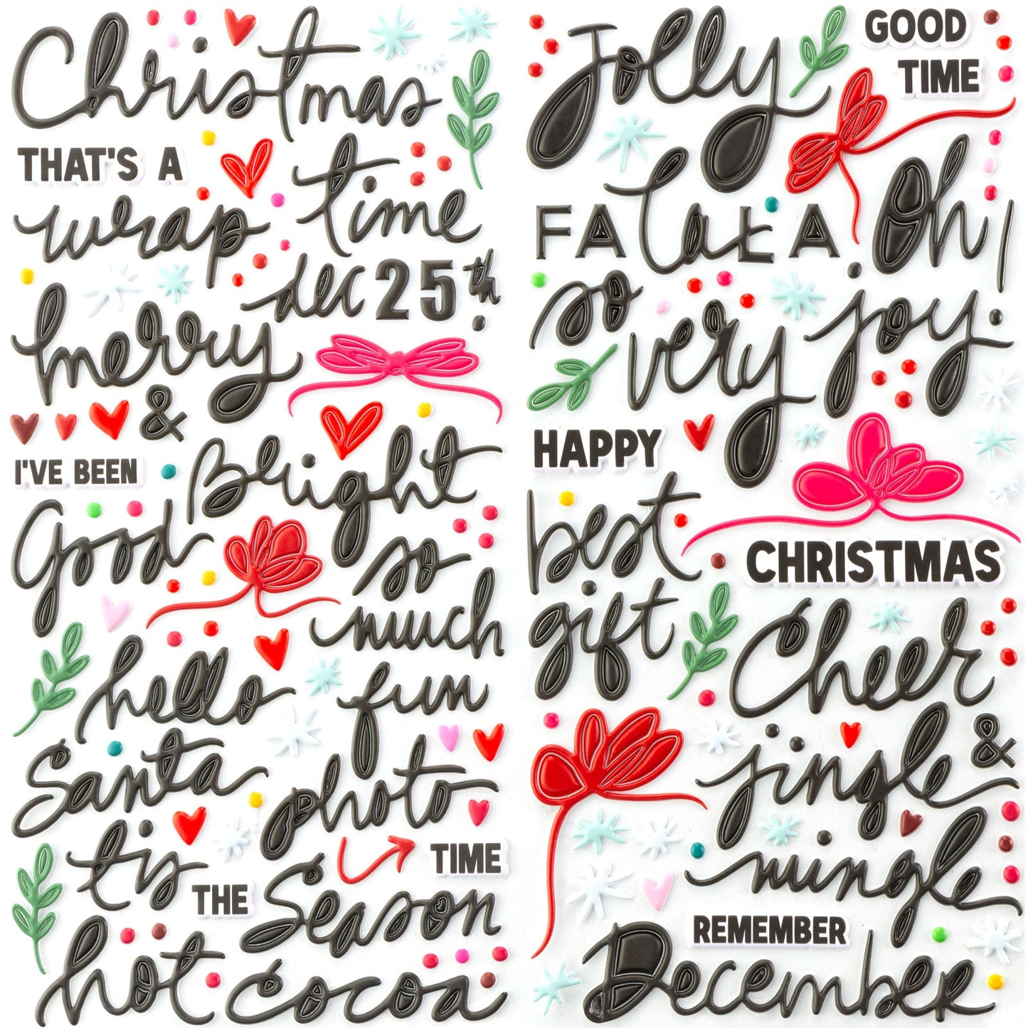 49 and Market - Mistletoe and Memories Collection - Puffy Stickers