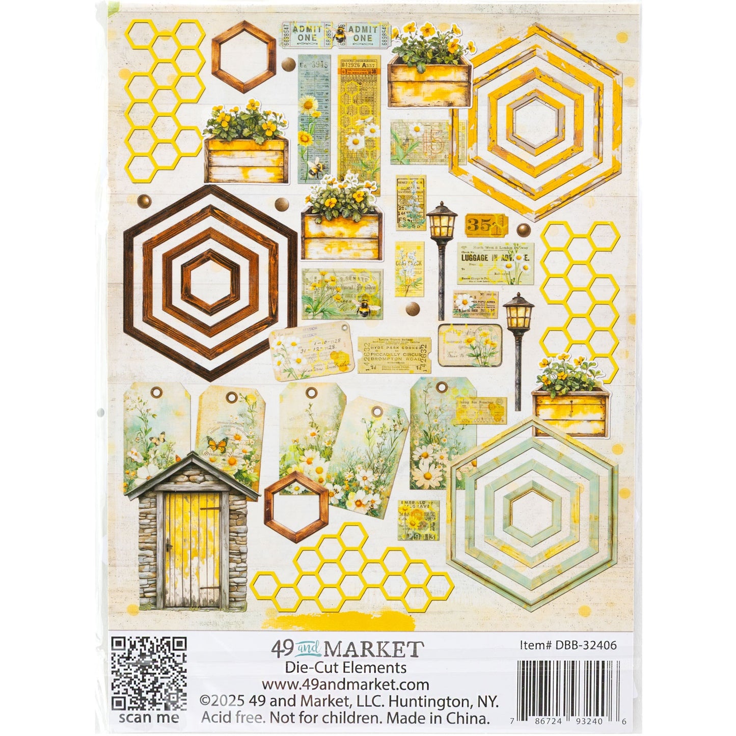 49 and Market - Botanical Buzz Collection - Die Cut Elements