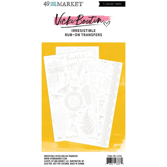 49 and Market - Vicki Boutin - Irresistibles Collection - Rub-On Transfers - Willow Grove Focus