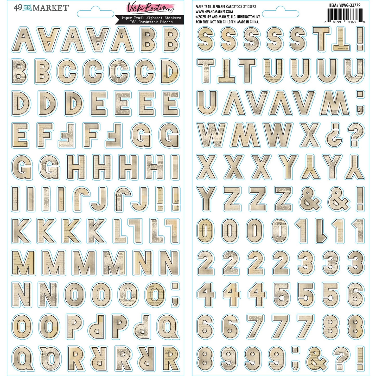 49 and Market - Cardstock Stickers - Vickie Boutin Paper Trail