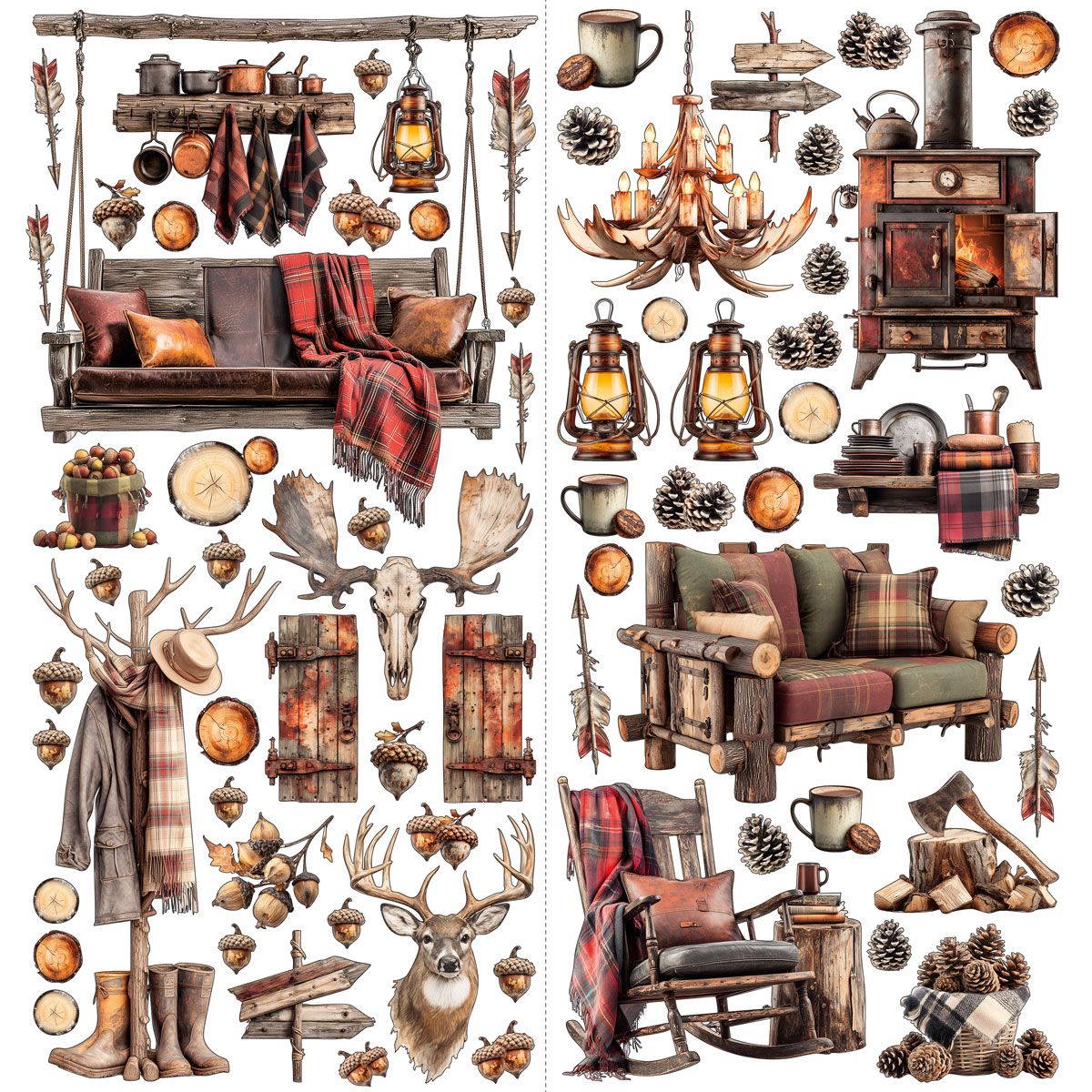 49 and Market - Timber & Tweed Collection - Laser Cut Element Set