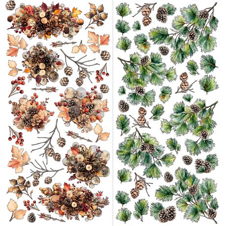 49 and Market - Timber & Tweed Collection - Laser Cut Floral Set