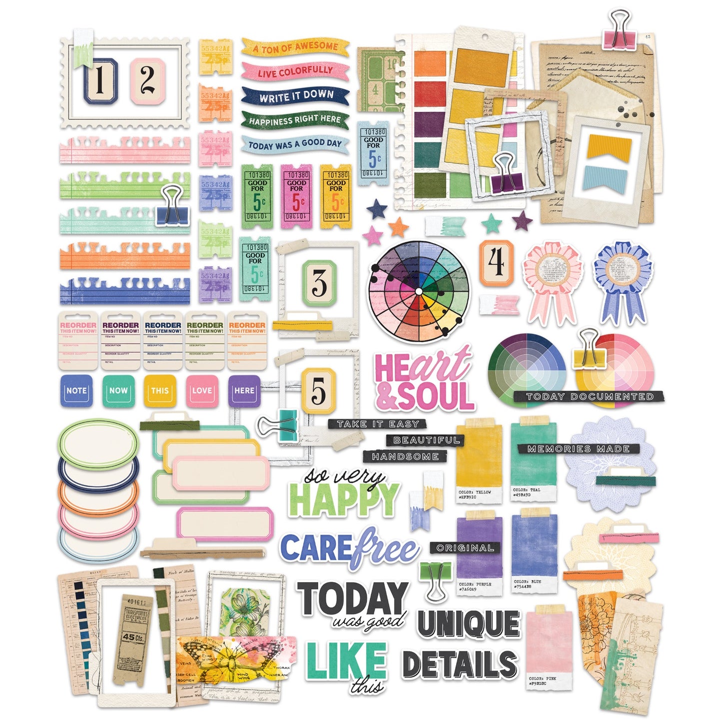 49 And Market - Vicki Boutin - Artful Moments Collection - Ephemera - Journaling Bits