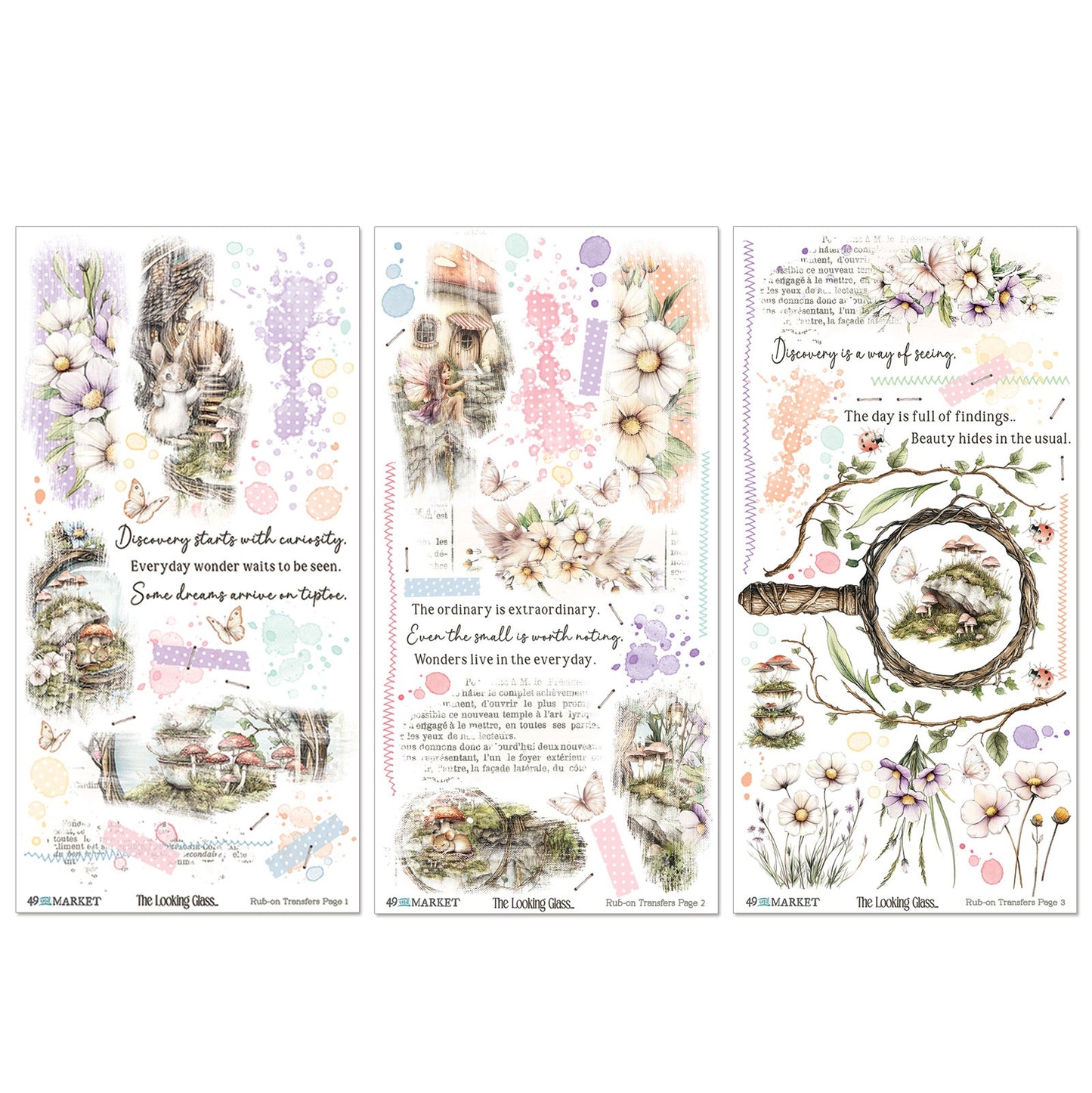 49 and Market - The Looking Glass Collection - Blendable Rub-On Transfers